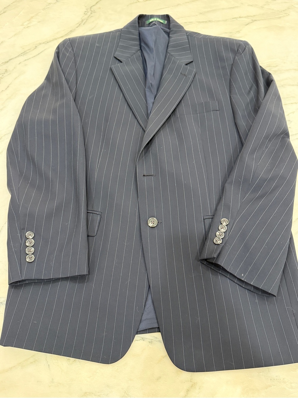 Lauren Ralph Lauren Navy Pinstripe Men's Blazer 42R